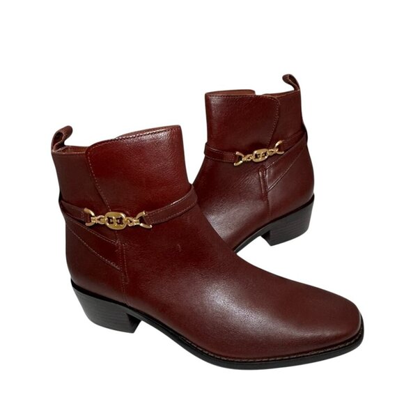 Sam Edelman Women's Brawley Boots Leather Side Zip Pecan Size 7.5 M MSRP $180 - Picture 2 of 5